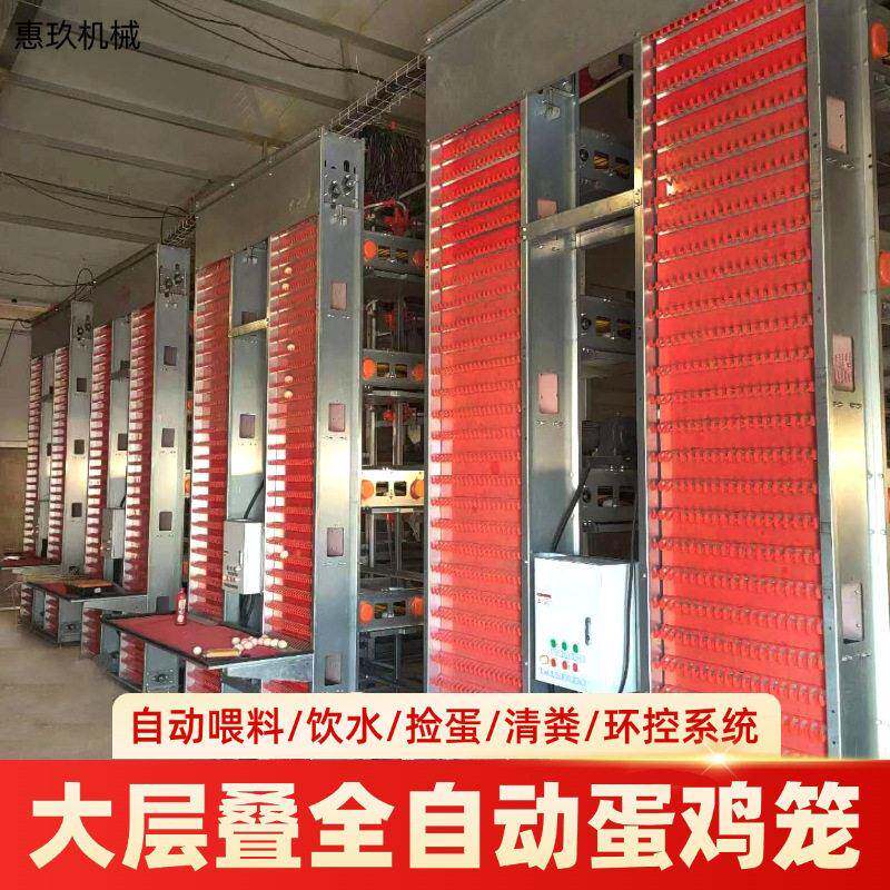 蛋鸡喂料集蛋清粪翻转式捡蛋机自动喂料全自动大层叠蛋鸡笼