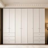 全实木定顶制橡室木985衣柜储家用卧收纳柜子新款 大 一门到物法式