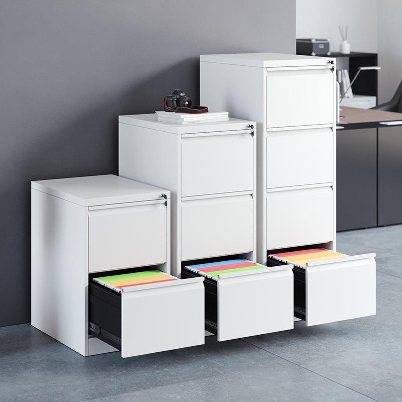 办公室铁皮柜挂劳柜文件柜A4FC卡箱挂快捞抽屉档案合同柜带锁矮柜