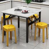 饭叠桌子桌餐桌家用出租低价lvlo屋宿子舍小折方桌简易摆摊矮桌地