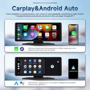 .新品 卓auto前后双录导航倒车一体机 81安寸中控269载Carplay车