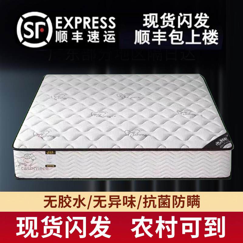 香港弹簧床垫十大名牌软硬两用20cm经济型海软乳胶椰棕马弹簧家用