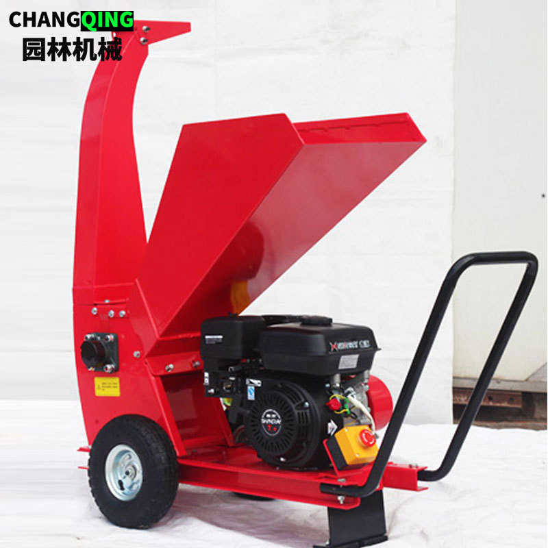 小型树枝粉碎机园林绿化果园树叶枝条碎木机柴油动力移动式碎枝机