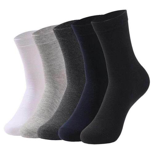 Socks Soft Breathable Antibacterial Black Business Men Socks