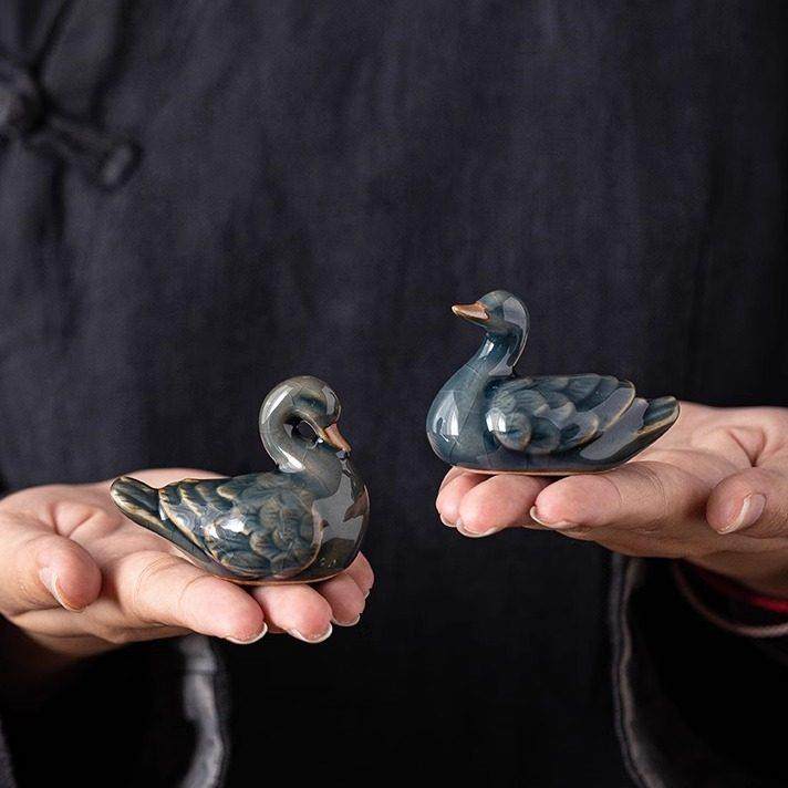 茶宠摆件精品可养陶瓷小鸭子茶盘茶台桌面装饰功夫茶道茶具茶配件,餐饮具,茶宠摆件,淘宝优惠券,粉丝福利购,淘宝优惠卷