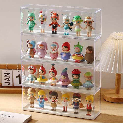 Blind Box Display Stand, Transparent Dustproof Acrylic Figur