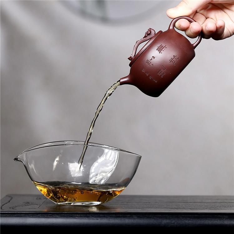 兴紫56941砂壶宜无原矿龙血砂手壶工刻绘欲则刚功夫泡茶茶具