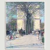 饰画版 哈萨姆 画风景画客厅 Spring 墙壁装 Washington Arch