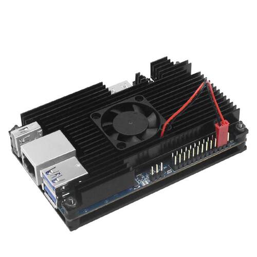 香橙派5B铝合金散热外壳 Orange Pi 5/5B主板散热风扇保护壳盒子