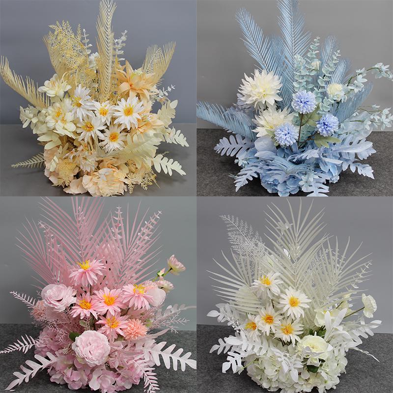 引仿真礼婚庆盆花路花艺摆舞台花台布区花花置迎宾装饰成品t桌