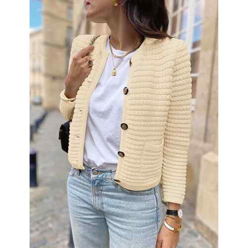 Wind knitted cardigan sweater short jacket for women