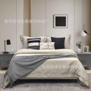 样板间厅太古里家具配软套床现代品简约意式轻奢高端装床上用展品