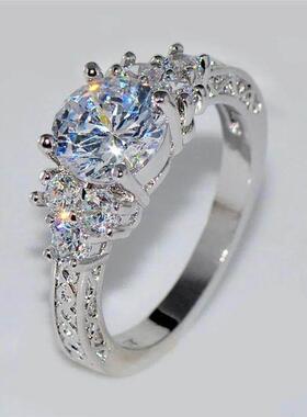 Exquisite Fashion Silver Color Engagement Rings for Women Fa