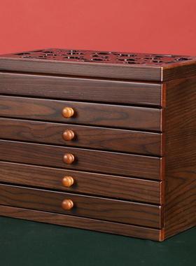 正品创意风容格无锁大量收木纳盒戒指项炼手镯耳实环珠宝收纳盒