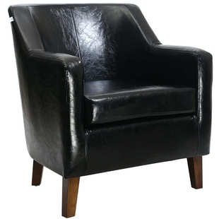 阳台休闲单人沙发椅子组合皮艺小户型洽谈酒店卧室咖啡厅公寓实木