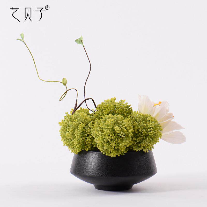 新中式思豆仿真花植物盆景花藤XEA球花艺家居葱样板房装饰品摆相