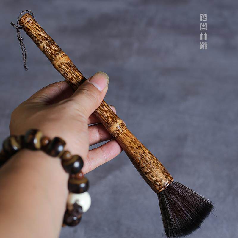 竹迹 金丝竹养壶笔 不掉毛笔刷茶盘清洁笔功夫茶具六君子配件茶刷