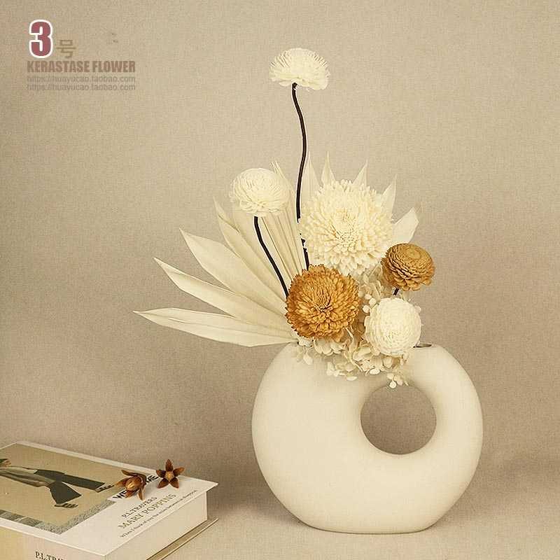干花花瓶摆件客厅高级感电视柜桌面家居假花仿真花花艺简约装饰品