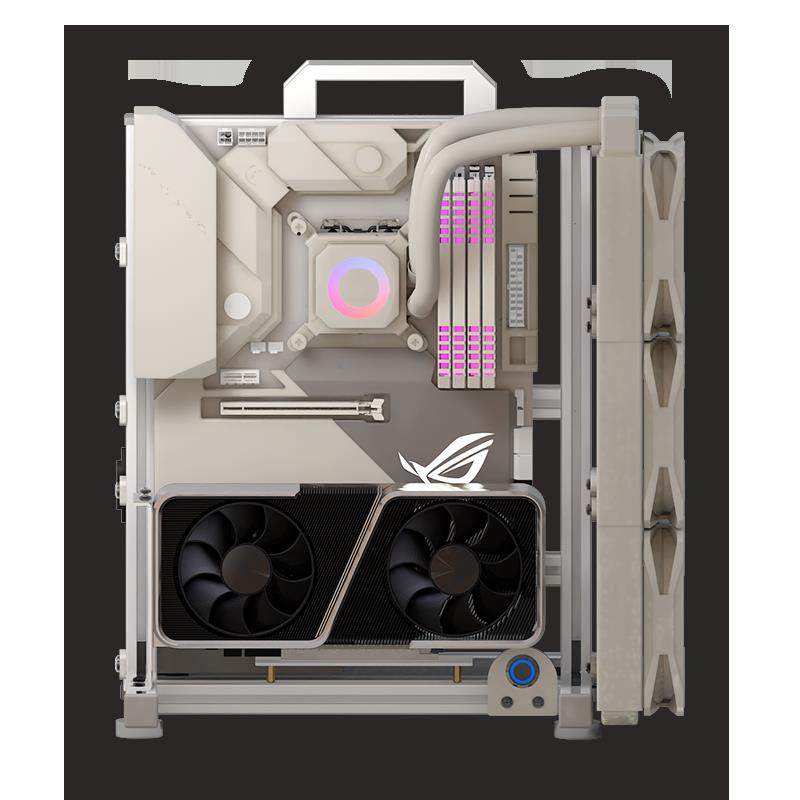开 放式主机壳matx电脑机箱机架铝合金atx创意个性itx桌上型电脑