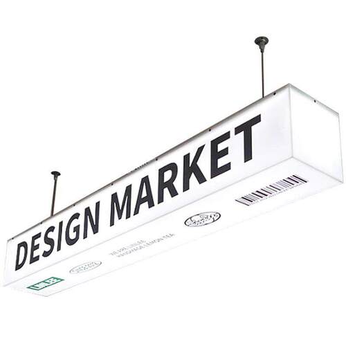 双面吊挂亚克力灯箱广告牌招牌门牌展示牌发光字白色定制门头店招