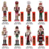 圣诞系列木偶35CM胡桃夹子姜饼人圣诞老人木制工艺品圣诞节日用品