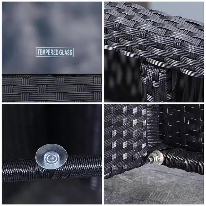 户外桌椅组合现代简约露台室外酒吧咖啡厅休闲藤椅家具仿藤编桌椅