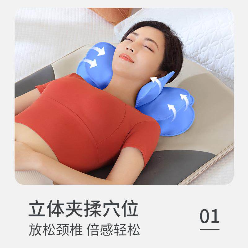 福安按摩器电动气囊按摩床垫坐垫全身背部加热多功能按摩器按摩仪