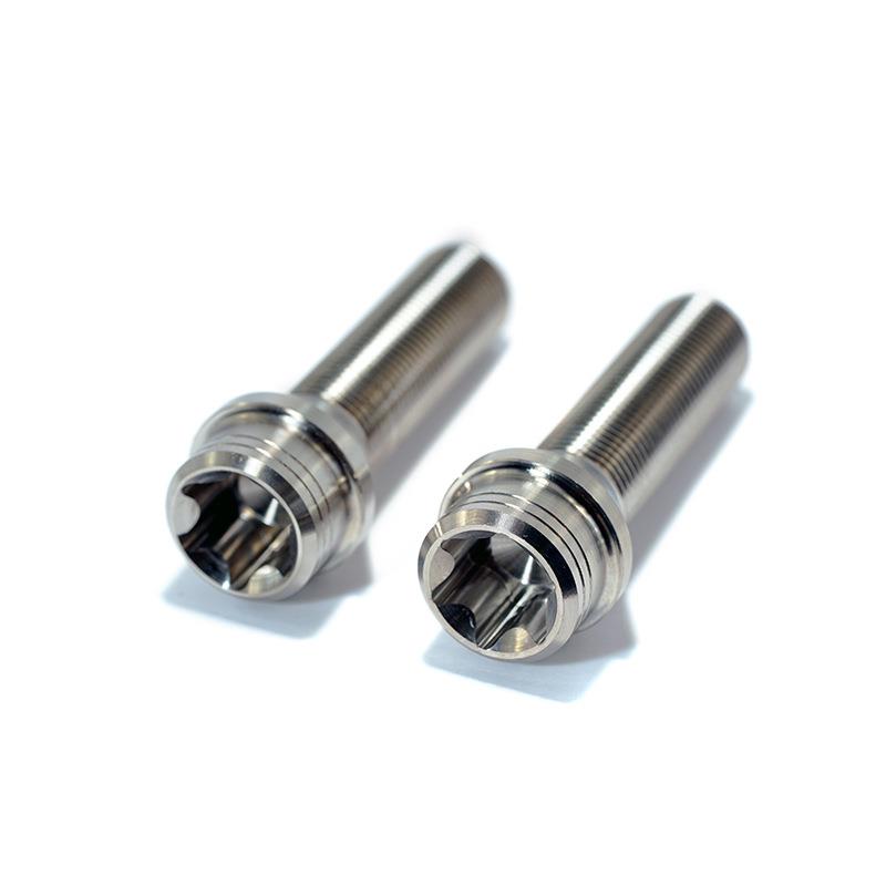 TC4钛合金内梅花轮毂螺栓 M14*1.25*45防盗螺栓汽车改装配件