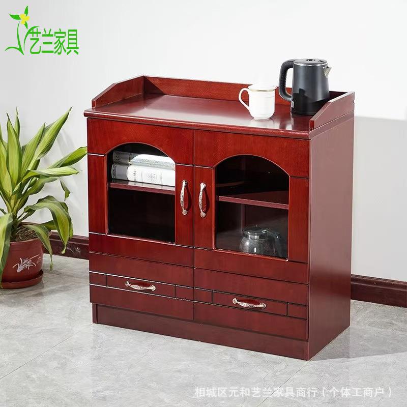茶水柜办公室新中式实木公司靠墙多功能茶水间茶水台家用酒水柜子