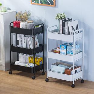 厨房小推车方形置物架蔬菜水果收纳可移动落地多层储物架省空间