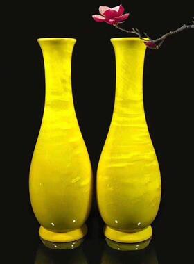 包邮金丝楠木水波纹理一对观音花瓶居家客厅插花工艺品摆件