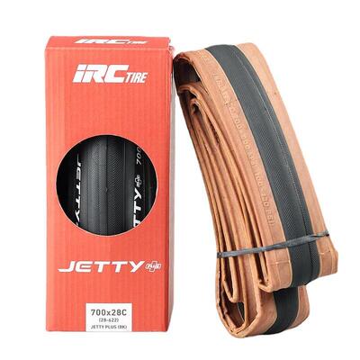 日本 IRC JETTY PLUS公路车外胎700x23/25/28C自行车折叠黄边轮胎
