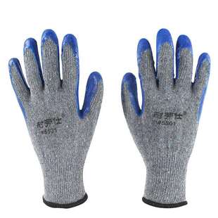 耐劳仕 防滑耐磨手套工作劳动防护手套 5501乳胶涂层掌浸劳保手套