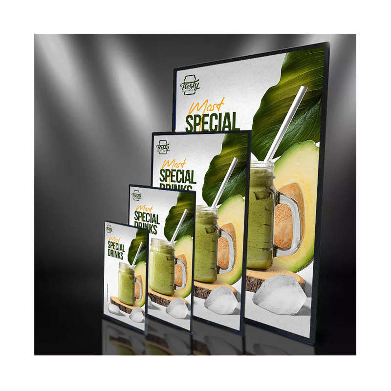 超薄钢化玻璃led抽画发光广告牌菜单招牌定 制海报展示挂墙款灯箱