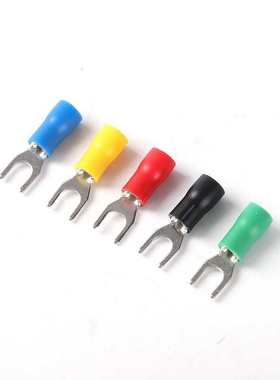 紫铜SV1.25-3.2-4-5-6 2-3 3.5-5-8Y型接线端头UT叉形预绝缘冷压