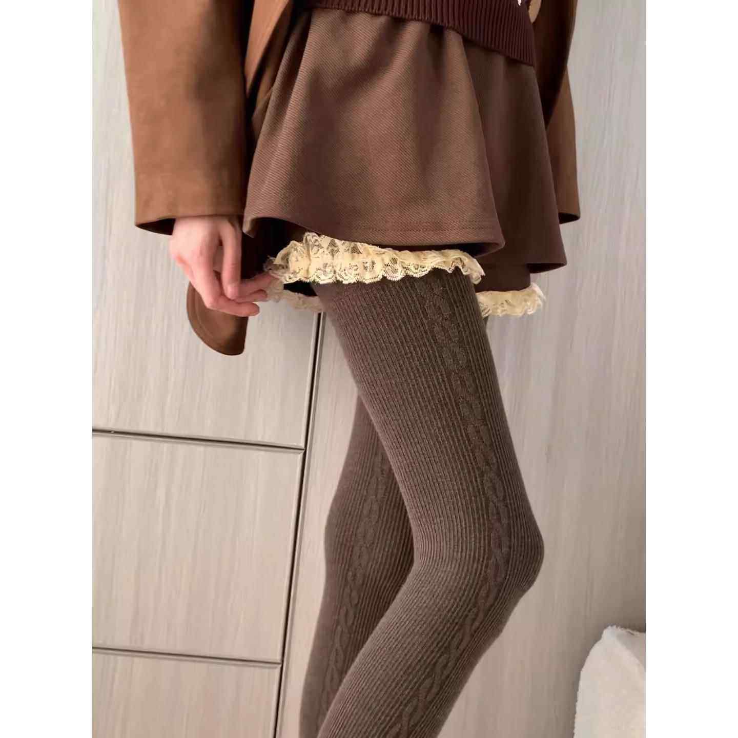咖色连裤袜女春秋款美拉德穿搭侧边麻花纹加厚显瘦打底裤袜0124r,女士内衣/男士内衣/家居服,连裤袜/打底袜,淘宝优惠券,粉丝福利购,淘宝优惠卷