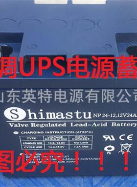 SHIMASTU电池NP24-12免维护shimastu蓄电池12V24AH铅酸蓄电池