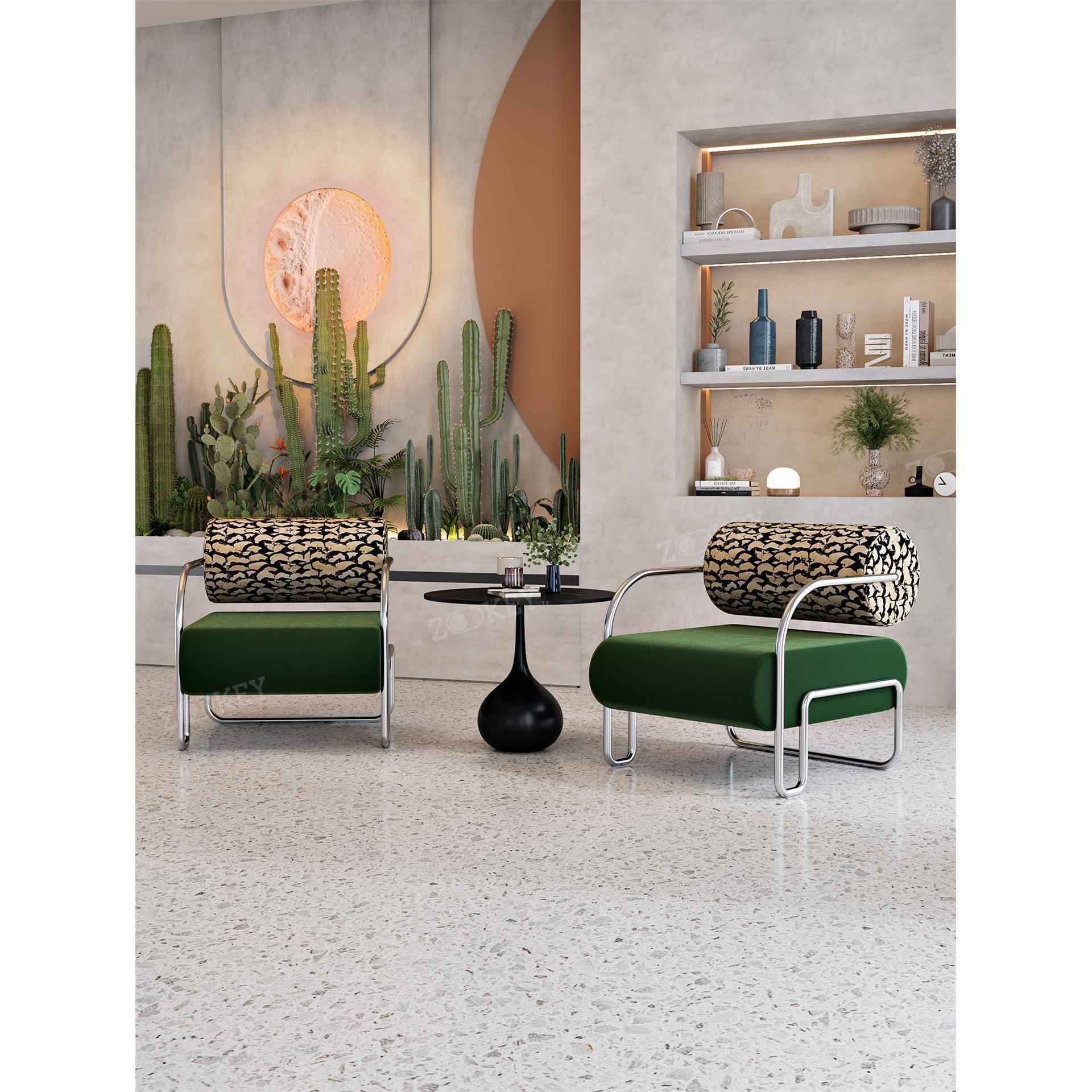 君园酒店大堂休息区接待沙发商务休闲咖啡厅美容美发接待区桌椅组