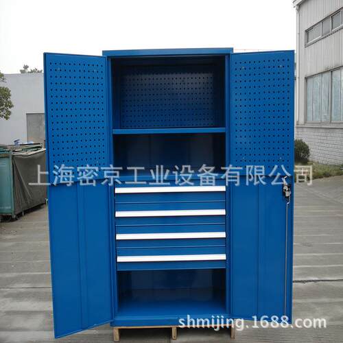 厂家重型工具柜车间用工具柜双开门抽屉式铁皮柜带挂板置物柜