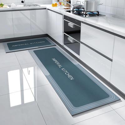 硅藻泥厨房地垫防滑防油吸水垫家用耐脏垫子免洗长条地毯门垫脚垫