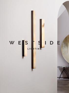中山工厂直销westside意式极简天然云石壁灯走廊楼梯客厅背景墙卧