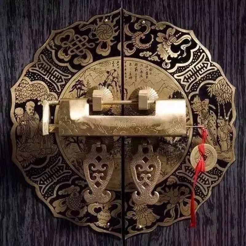。纯黄铜锁老式小铜锁迷你柜门锁小锁子中式仿古代铜锁复古挂横锁