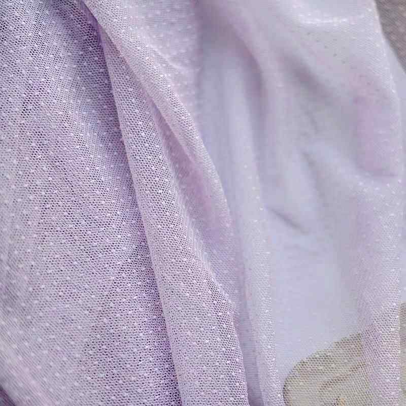 厂家供应 品质感涤纶点点网纱网眼布 女装袖子上衣裙纱面料辅料