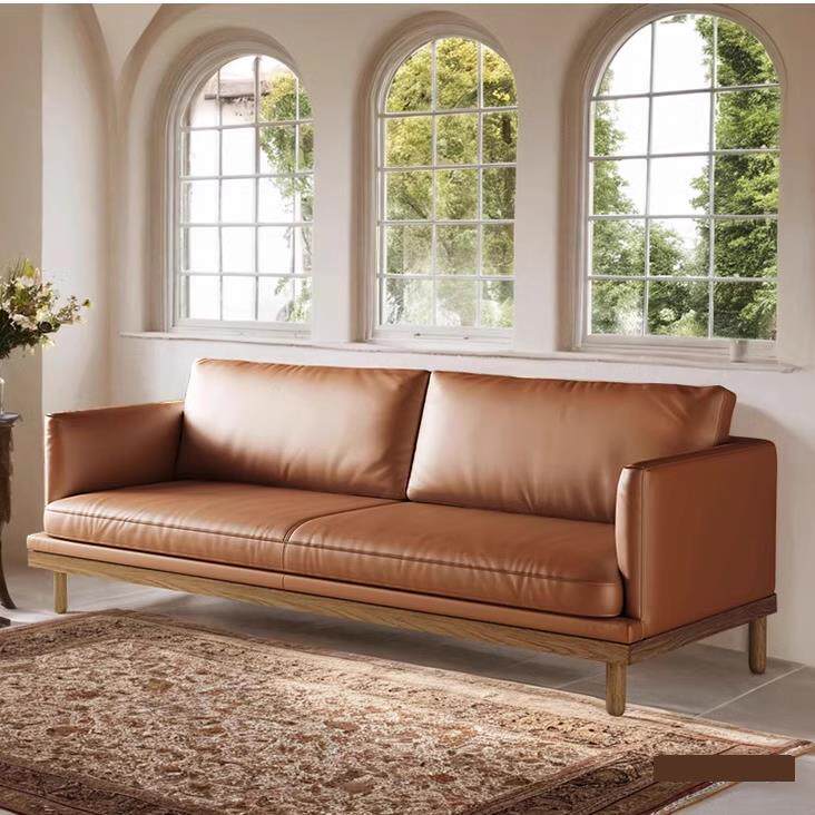 沙发办公室现代简约商务接待三人位组合直排休闲 会客办公真皮沙