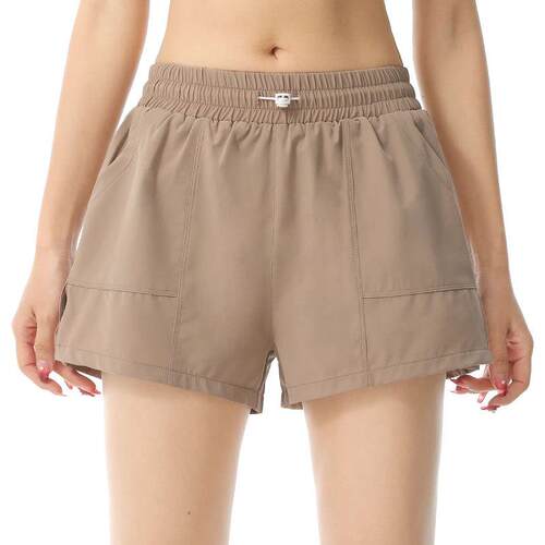 Anti glare sports shorts for women's running, outdoor