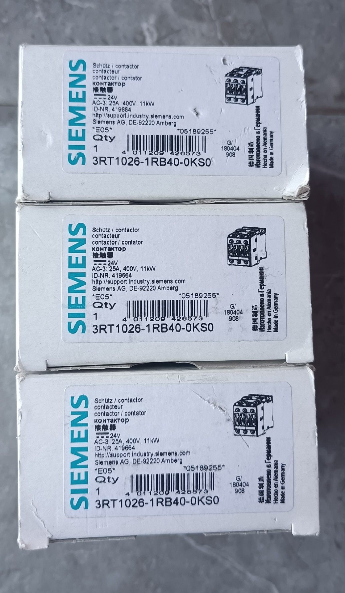 全新西门子接触器3RT1026-1RB40-0KS0，Dc2