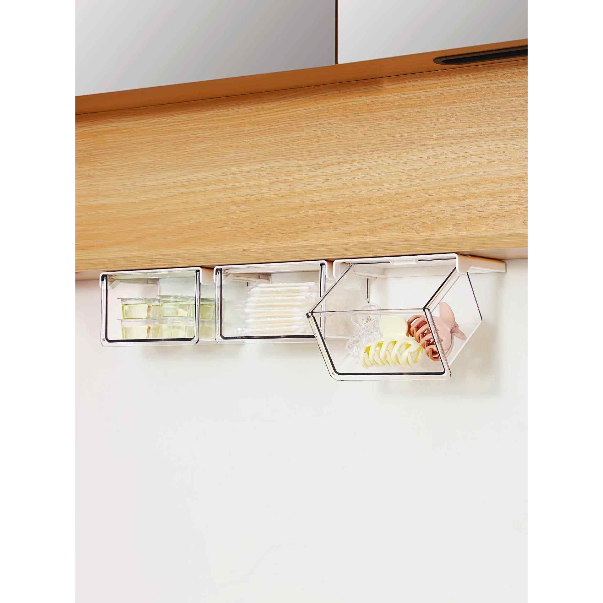 棉签收纳盒镜柜下抽屉式卫生间化妆品卸妆棉口红透明置物架神器,收纳整理,镜柜收纳盒,淘宝优惠券,粉丝福利购,淘宝优惠卷