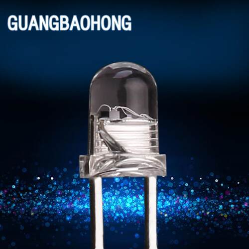 直销3mm白发蓝加齐纳f3蓝灯蓝光灯珠圆头LED直插发光二极管