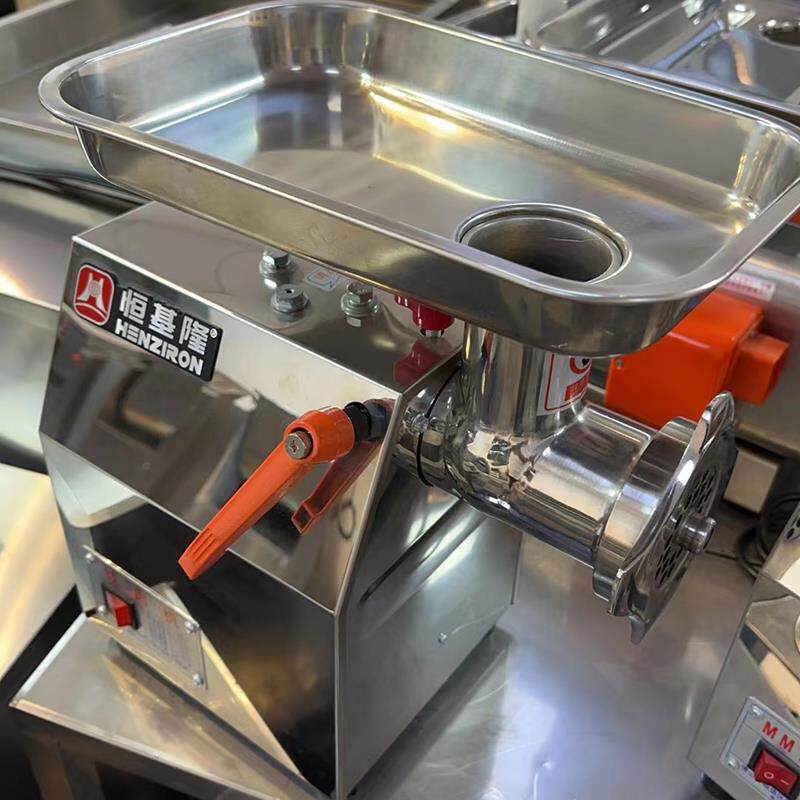 恒基隆12型台式电动绞肉机商用不锈钢家用碎肉机搅肉机绞馅灌肠机