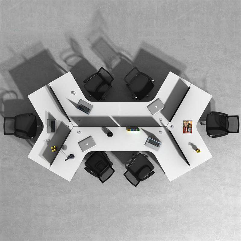 6人位屏风隔断卡位办公家具简约现代职员桌办公桌3员工桌椅组合